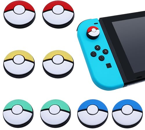 Cerioll Copri Levette, Replacement Joystick Covers, 8 Pezzi Joystick Thumb Grip Cap, Copri Analogici in Silicone, Thumb Grips, Analog Stick Cap Compatibili con Nintendo Switch Grip