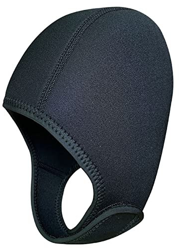THINCAN Neopren Diving Hood Thermal Neop Motorhaube Schwimmkappe Mit Kinnbändern Neopren Surfing Boanie 2 5-mm Tauchkappe Kopfbedeckung