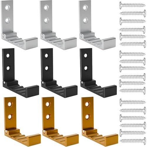 Nakelulu 9 Pezzi Gancio Appendiabiti Pieghevoli, Appendiabiti da Parete di Alluminio, Gancio A Ribalta, Ganci Da Parete Pieghevole per Bagno/Cucina/Camera da Letto/Ufficio