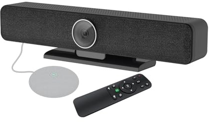 RayBit TB5 Système de vidéoconférence certifié zoom, caméra de salle de conférence Ultra HD 4K avec 4 microphones, haut-parleurs stéréo, webcam grand angle de 120° pour TV/PC/Mac/ordinateur portable