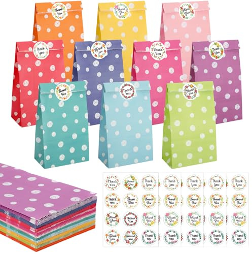woric 50 PCS Paper Party Bags, 22x12x7cm Sweet Bags