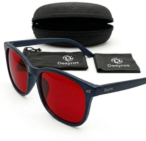 Gafas Rojas Bloqueo 99,9% Luz Azul y Verde | Lente Roja Intensa Uso Nocturno Protectora Luz Azul para Dormir | TR90 Ultra-Ligera Edición 2026 | Biohacking para el Descanso