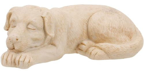 TOYANDONA Estatua Lápida para Mascotas de Resina, Piedra Conmemorativa para Perro Color Crema, Decoración para Jardín y Memorial de Animales, Recuerdo para Mascotas Fallecidas
