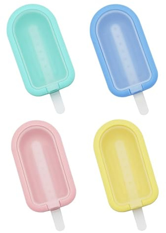 Stampo in Silicone per Ghiaccioli – 75ml Stampo per Gelato Riutilizzabile con Bastoncino – Ideale per Dolci Ghiacciati Fatti in Casa alla Frutta o Yogurt – Facile da Sformare e Pulire