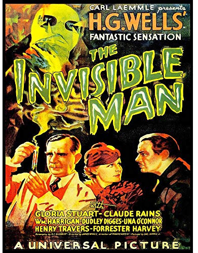 Wee Blue Coo Movie Film Invisible Man Hg Wells Classic Horror Sci Fi USA Art Print Poster Wall Decor Kunstdruck Poster Wand-Dekor-12X16 Zoll