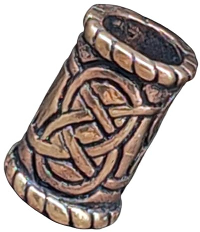 Nœuds Celtes Barbe perle Locke perle en bronze, 6 mm Diamètre intérieur