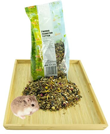 Getzoo Premium Zwerghamsterfutter 500g | Naturnahe Saaten, Pflanzenteile & Insekten | Ohne Zusatz von Kohlenhydraten | Ideal bei Diabetes-Risiko