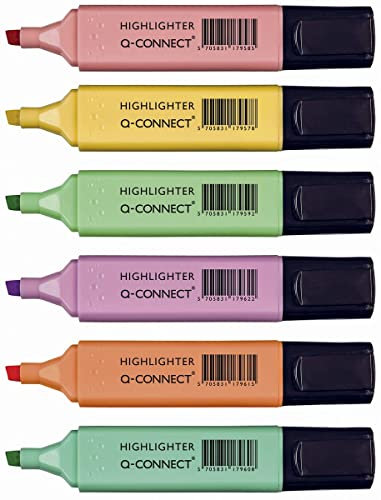 Q-Connect Pastel Highlighters (Pack of 6)
