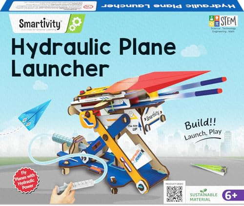 Smartivity DIY 2in1 Hydraulic Paper Airplanes & Darts Launcher STEM Toy for Kids Ages 6-14 Years I Birthday Gifts for Smart Kids | Science Kit for Boys & Girls 6, 8,10,12,14 Years Old