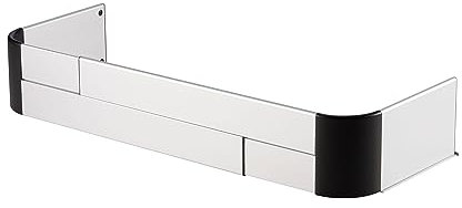 reer Herdschutzgitter Premium | Kinderschutz für die Küche | Kindersicherung | zum Kleben | größenverstellbar 44-65 cm | Für Induktions- und Gasherde | silber