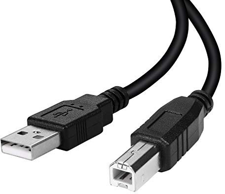 UYGHHK Printer Cable, USB 2.0 A to USB B Lead Type B Male to Male Scanner Printer Cord for HP/Dell/Canon/Lexmark/Xerox/Brother/Samsung
