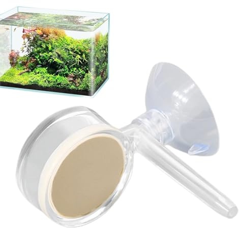 Misaakoeq Nano atomiseur diffuseur de Co2, barboteur basse pression pour aquariums - Diffuseur de CO2 transparent - Kit de diffuseur de Co2 efficace, aucun trempage nécessaire, atomiseur de Co2 avancé
