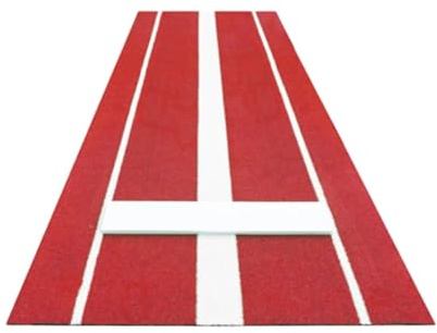 XIUsheUA Softboll, pitchingmatta, softboll, pitching mound halkfri baksida baseball träffmatta för softboll och basebollkanna hem för baseball, softball (röd 92 x 244 cm)