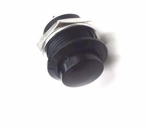 Interruttore a pulsante momentaneo da 12 V 20 A per applicazioni marine per auto e barche, impermeabile IP67, in metallo, rotondo, con anello verde, adatto per fendinebbia automobilistici e