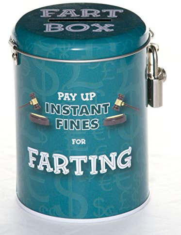 Boxer Gifts Farting Fine Money Tin | Lustiges Geschenk für Ehemann, Vater, Freund | Tolles Wichteln für Ihn, Edelstahl, Mehrfarbig, 14x9x8cm