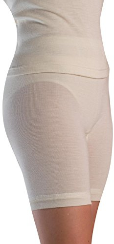 Culotte longue pour femme en laine et soie - - blanc - 46
