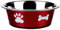 Classic Pet Products Fressnapf, klassisch, Motiv Pfotenabdrücke, 1600ml, Rot