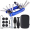 Fahrrad Reparatur Set Premium - 10-in-1 Multitool mit Kettenwerkzeug, Reifenhebern & wasserdichter Transporttasche | Inkl. 6 Reifenpflastern | Langlebig (Kohlenstoffstahl) | 6 Monate Garantie