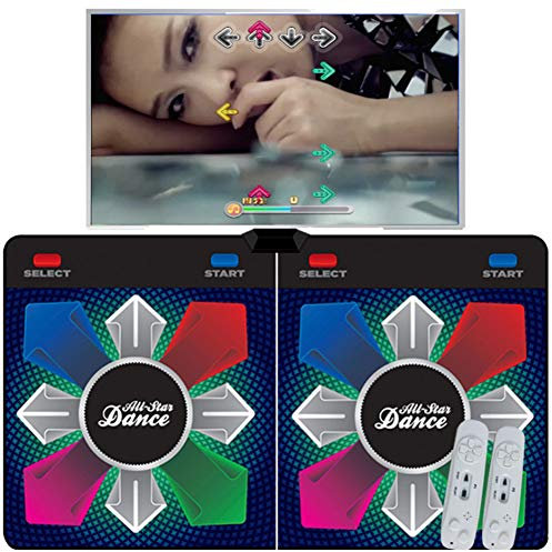 NANANA Tappeto da Ballo Doppia Wireless con Gamepad Tappeto Musicale Antiscivolo Dance Pad per Adulti/Bambini TV Computer Tappeto di Danza, Regalo di Natale,164x93cm,C