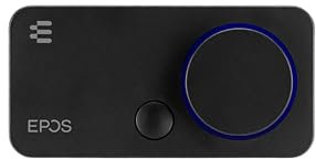 EPOS GSX 300 - External Computer Sound Card - High-Resolution Stereo & 7.1 Surround Sound - LED Volume Dial; Customizable Smart Button - Windows 10 Synchronized