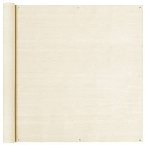 vidaXL Balkon Sichtschutz Bespannung Terrasse Balkonsichtschutz Windschutz Sonnenschutz Balkonbespannung Balkonverkleidung Creme 120x300cm HDPE