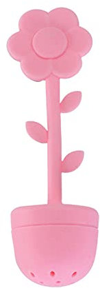 SEIWEI Passoire à thé en silicone, filtre à thé créatif et intéressant, convient à la plupart des tasses, infuseur à thé en silicone (rose)