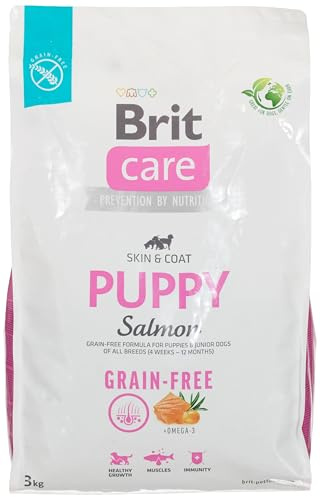 Brit Nourriture sèche pour Chiots et Jeunes Chiens de Toutes Les Breeds (4 semaines - 12 Mois) - Nourriture sèche pour Chien - sans Grains - 3 kg
