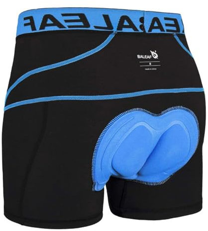 BALEAF Fahrradhose Herren Radunterhose Gepolstert Radlerhose Gepolstert Fahrrad Unterhosen Radhose Kurz Radlerunterhose Fahrradbekleidung Blau L