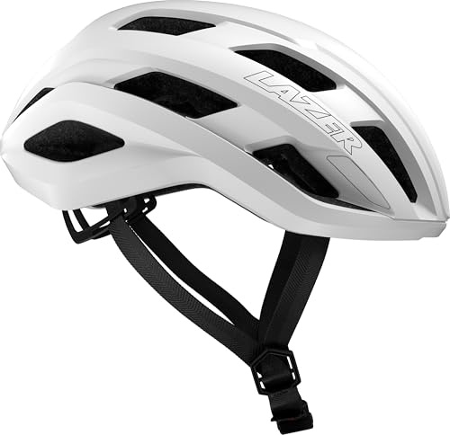Lazer Unisex Strada KinetiCore Helm, Matte Full White, (L) 58-61 cm