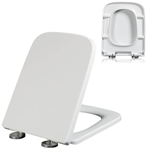 Smart Home, Sedile WC con Chiusura Ammortizzata e Cerniera Regolabile, sgancio rapido e Installazione Semplice, Materiale PP Spesso, Non Si allenta mai, coperch