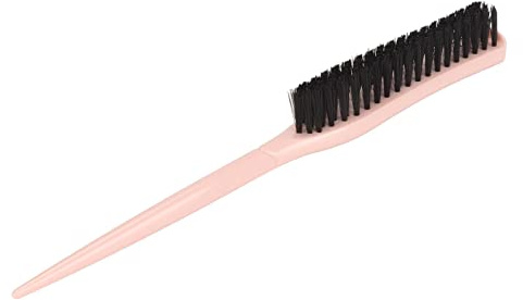 OVAQUIXI Spazzola per Cotonare i Capelli, Spazzola in Nylon a 3 File con Impugnatura Ergonomica, Design a Coda Arrotondata per lo Styling del Salone e la Cura dei Capelli (PINK)