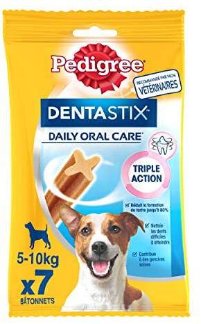 Pedigree DentaStix Daily Oral Care - Bastoncini da masticare per cani di piccola taglia - Per una buona igiene orale - 10 confezioni da 7 bastoncini
