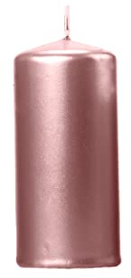 Bougies cylindriques x6 - rose gold