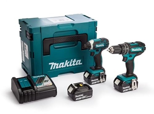 Combopack 2 herramientas taladro de percusión (DHP482) y destornillador (DTD152) (3x3,0 Ah) - MAKITA DLX2131JX1