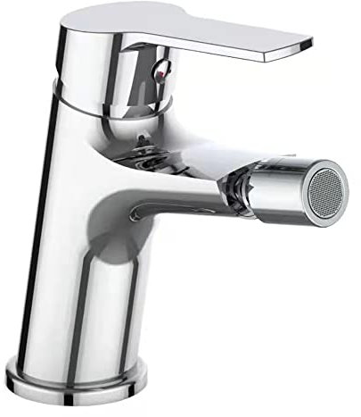 Miscelatore Monocomando per Bagno, Rubinetto per Bidet, Cromo, Argento Serie Luxury Florenzi Rubinetterie