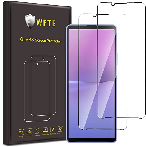 WFTE [2 Stück] Schutzfolie für Sony Xperia 10 V Panzerglas Glasfolie 9H Härte, Anti-Kratzen, Anti-Bläschen Displayschutzfolien Panzer Schutz Glas für Sony Xperia 10 V