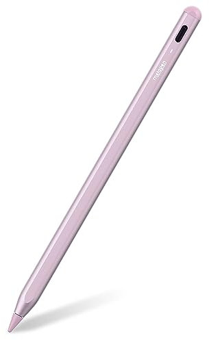 A8 Rosa Lápiz para iPad 2018-2025,Metapen Lapiz Tablet Tactil Compatible con iPad 11 A16/10/9/8/7/6,Pro 11/12.9/M4,Air 3/4/5/M2/M3,Mini 5/6,Rechazo de Palma,Recarga Rápida,Ideal para Notas,Dibujo