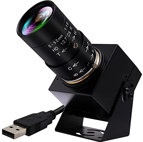 IFWAETR 4K USB Camera 5-50mm 10X Optical Manual Lens 2160P Close up Zoom in and Out Web Camera Video Conference Live Streaming Lightburn PC Computer Plug and Play for Linux Windows Mac OS