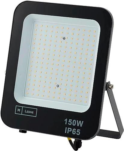 M Ledme - Projecteur LED Napoli 150W, 18000 lumens, IP65 Dimmable, Lumière chaude (3000k). Utilisation pour jardin, patios, parking, hôtel, hangars etc.
