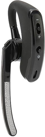 Single Ear Bluetooth Headset, Dual Noise Canceling Microphone, 180 Degree Adjustment, Silicone Inside, 90mAh Car Long Standby for Business Office（Black）