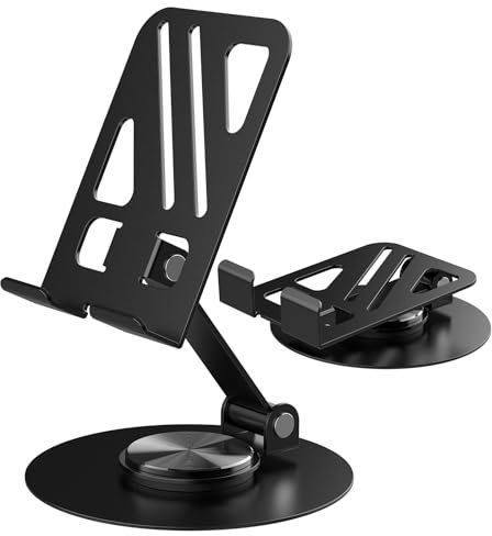 WD&CD Supporti per telefoni cellulari Rotazione Libera a 360° Supporto Telefono Scrivania Universale Supporto Cellulare Da Tavolo Base Stabile Supporto Telefono
