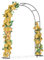 FIVMEN Arco per rose in metallo, 240 x 192 x 38 cm, resistente alle intemperie, per piante rampicanti e rose, colore: nero