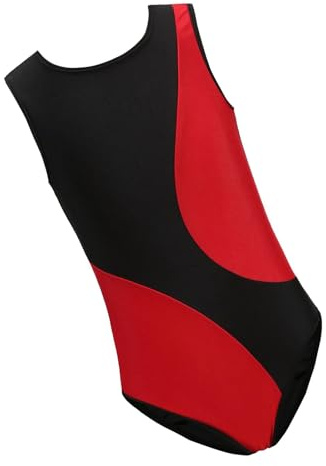 Ldabrye Trajes de baile para niños, traje de gimnasia de color en contraste, leotardos de ballet para niñas, leotardos de gimnasia sin mangas, leotardos de ballet para niños