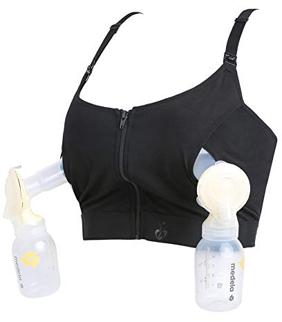 Tire Laits Bustier Mains Libres Soutien-Gorge Maternité Doux Allaitement Bras Coton Confort Brassière Taille au Choix de Mallalah (M(XS/S/M))