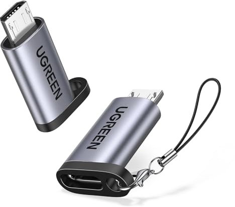 UGREEN Adapter USB C auf Micro USB 2 Pack USB C Buchse auf Micro USB Stecker Micro auf Typ C Adapter Kompatibel mit Galaxy S7 S7 Edge Mi A2 Lite LG K8 P Smart 2021 Enjoy 10/10e/20e