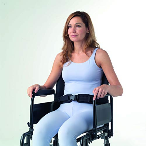 Obbocare - Cinturón Pélvico y Abdominal De Sujeción Para Silla De Ruedas. Cinturón De Neopreno Acolchado Con Doble Regulación Frontal Con Hebillas. Talla 2