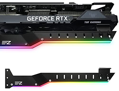 EZDIY-FAB 309EZ ARGB GPU Holder Brace, Graphics Card Support Bracket, Black