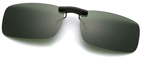 Long Keeper Clip Gafas de Sol Polarizadas Hombre Mujer, Clip para Gafas para Sol Rectangulares Sin Montura Antirreflejo para Conducir Pesca Al Aire Libre
