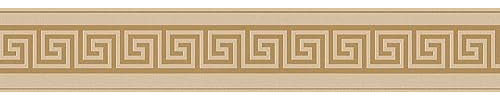 A.S. Création Moderne Bordüre Selbstklebend Beige Gold Mäander Metallic A.S. Création 383938 5,00 m x 0,10 m Made in Germany