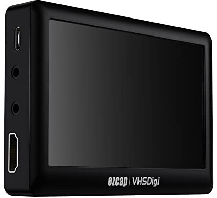 burko 180 AV-inspelare, 180 AV-inspelare Video o Capture Box analog digital omvandlare ta videor från VHS-videoinspelare, videokameror, DVD-spelare på TF-kort, U-disk, uppspelning på 4,3-tum-F